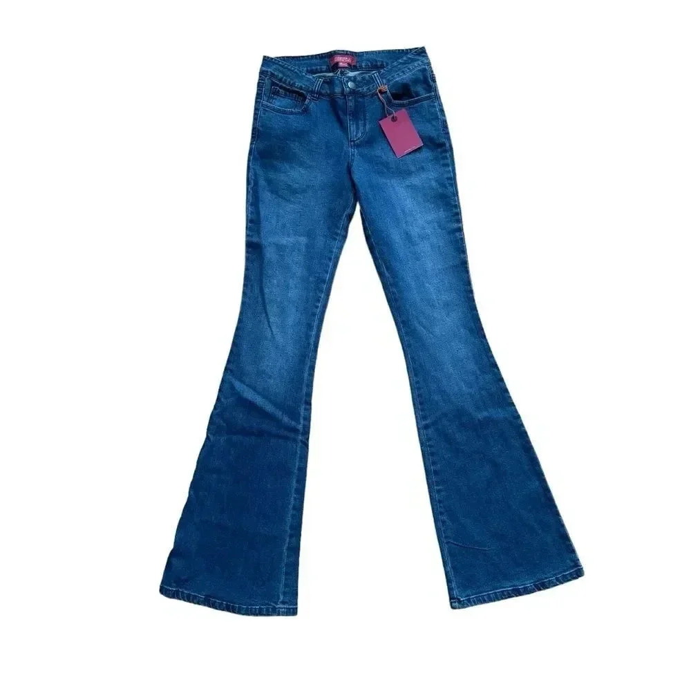 Forever 21 Premium Denim Blue Jeans Vintage Bell Flare Mid-rise 26 NWT